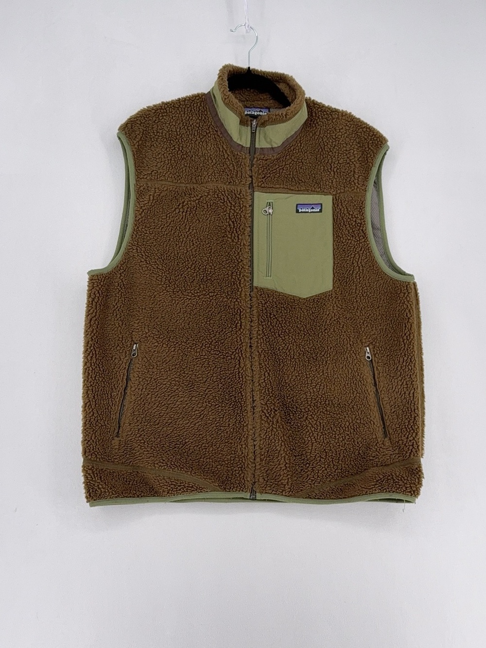 Patagonia Classic Retro-X Vest Men's Large Hickory Moss Deep Pile Fleece XL